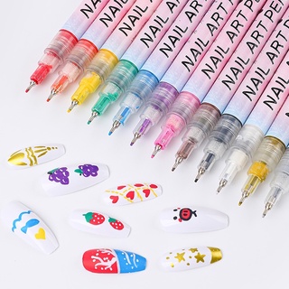 Nail Pen ปากกาเพ้นท์เล็บ  (เซ็ท 12 สี )