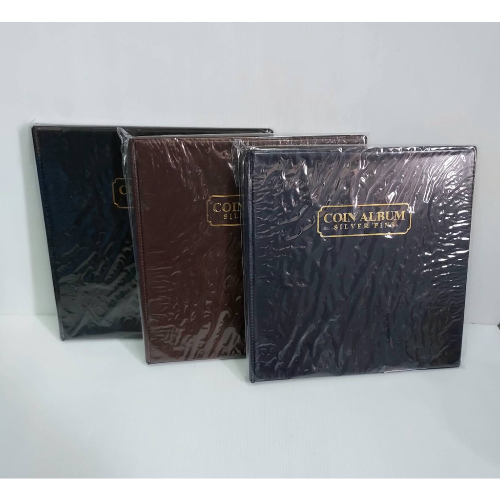 สมุดสะสมเหรียญ ปกหนัง ใส่ได้100เหรียญ CA160-001X Coin Collection Book
