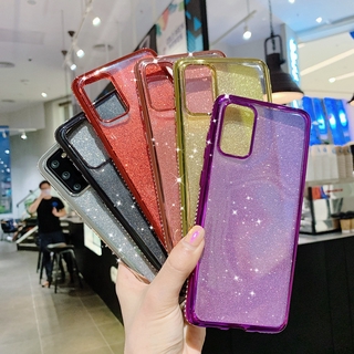 เคส Huawei NOVA 2i 3i 5T 7 SE 7i P20 P30 LITE P20 P40 PRO การชุบด้วยไฟฟ้าเพชรสีเคสโทรศัพท์ใสนุ่ม TPU ซิลิโคนเคลือบเคสสำหรับ