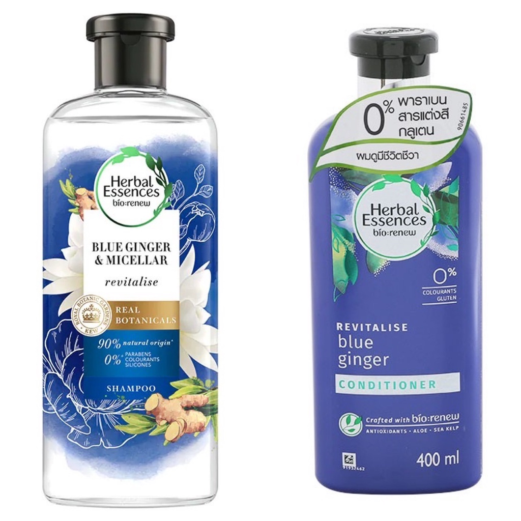 Herbal Essences Blue Ginger & Micellar Revitalise เฮอร์บัล เอสเซนส์ สูตรรีไวทอลไลซ์ บลู จิงเจอร์ & ไมเซล่า 400 มล.