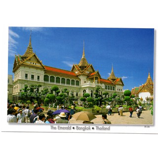 โปสการ์ดไทย บรรยากาศภายในวัดพระแก้ว กรุงเทพฯ (5x7นิ้ว)