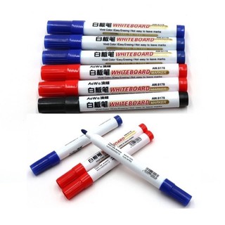 ปากกามาร์กเกอร์ สีดำ / สีแดง / สีน้ําเงิน ปากกา ปากกาไวท์บอร์ด whiteboard มาร์กเกอร์