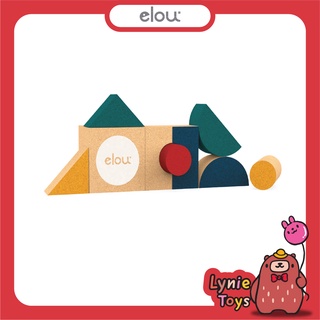 Elou ของเล่นไม้ รูปทรงหรรษา 9 ชิ้น Shapes 9