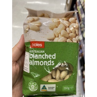 อัลมอนด์ลวก ตรา โคลส์ 150 G. Australian Blanched Almonds ( Coles Brand ) ออสเตรเลียน บลานช์ อัลมอนด์