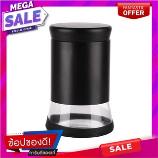 ขวดโหลแก้วกลมฝาเกลียว M สีดำ ขวดโหล ROUND GLASS CANISTER WITH SCREW LID M BLACK