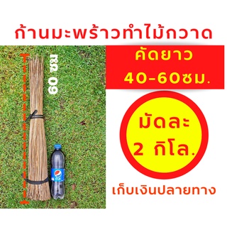 2โล ก้านทางมะพร้าวทำไม้กวาด ยาว 40ซม ถึง 60ซม  ก้านเหลาใหม่ ไม่ผุ ไม่ชื้น ไม่ขึ้นรา เก็บเงินปลายทางได้