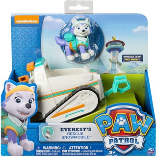 Paw Patrol Everests Rescue Snowmobile, Vehicle and Figure ฟิกเกอร์ Paw Patrol Everests Rescue Snowmobile สําหรับยานพาหนะ และรถยนต์