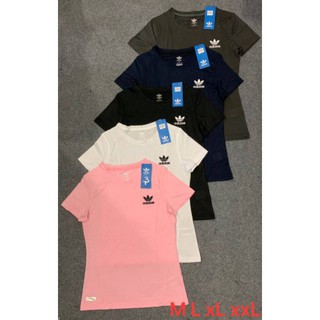 เสื้อกีฬาหญิง แขนสั้น คอกลม