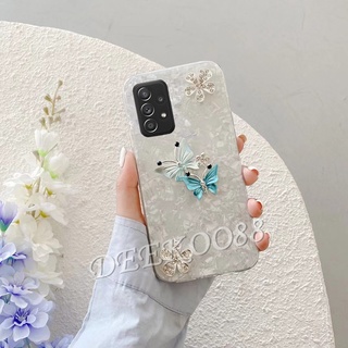 เคส Samsung Galaxy A03s A22 A32 A42 A52 A52S A72 A02S A02 A12 M02 M12 M22 M32 S21+ S21 Ultra Phone Cell Case Bling Glitter Soft Lovely Butterfly Shell Pattern Back Cover เคสโทรศัพท์ SamsungA03s GalaxyA03s Casing