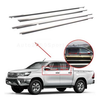 (สีดําหรือโครเมี่ยม) แถบสภาพอากาศด้านนอก สําหรับ toyota revo for hilux revo 2016 2017 2018 2019