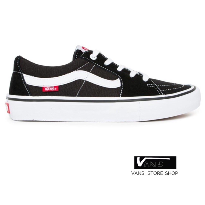 VANS SK8 LOW PRO CLASSIC BLACK WHITE SNEAKERS สินค้ามีประกันแท้