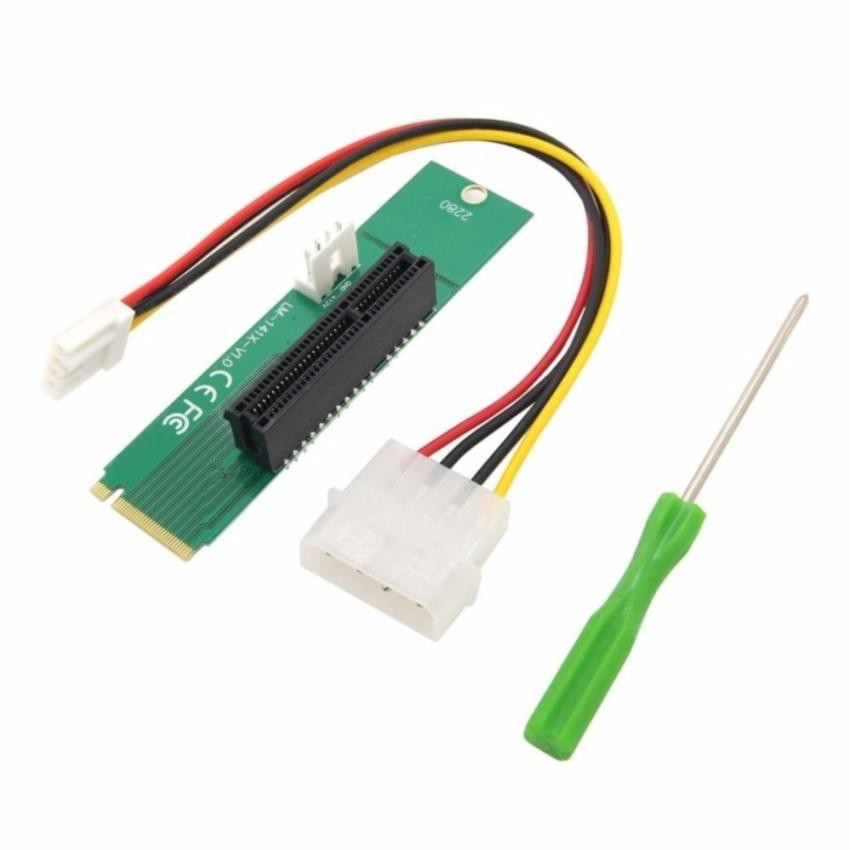 ตัวแปลง M2 SATA PCI-e 1X/4X Card to NGFF M.2 M Key PCIe Slot Adapter ไว้ต่อเพิ่มสล๊อต pcie-1x /4x ตัวแปลง M2 เป็น PCI-E