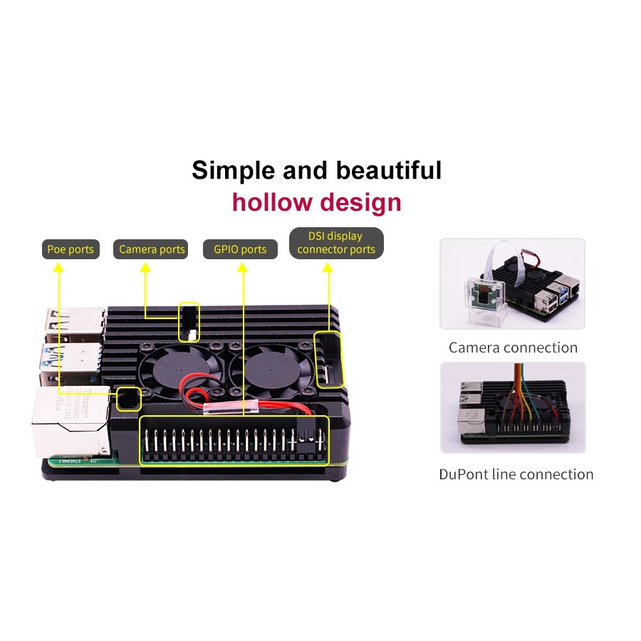 Armor case for Raspberry Pi 4B with double fan #6