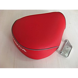 HONDA C50 C65 C70 C90 SINGLE SEAT SOLO &amp; BRACKET "RED" &amp; "GREY" TRIM // เบาะสีแดง พร้อมขายึด สินค้าคุณภาพดี