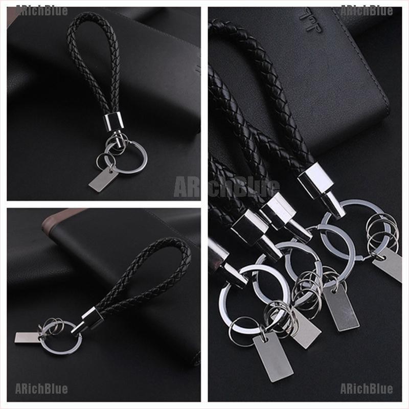 ARichBlue New Fashion Men Leather Key Chain Ring Keyfob Car Keyring ...