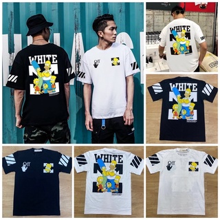 เสื้อคอกลม Off white simpson x Off White🔥❌ ฝีมือสุด... ผ้าหนา. ผ้าคอตตอนแท้💯 ใส่ได้ทั้งชายและหญิง S-5xl