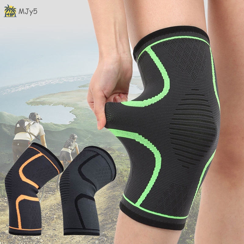 MJy5♡♡♡ 1 Pcs Weaving Sport Pressurization Knee Pad Gym Basketball Knee Support Brace Pressure