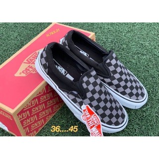 Vans Slip On (size36-45)หมากรุกเทาดำ