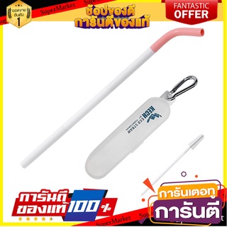 หลอด+แปรงทำความสะอาด ECO STRAW KECH สีชมพู อุปกรณ์บนโต๊ะอาหารอื่นๆ REUSABLE STRAW WITH CLEANING BRUSH KECH ECO PINK