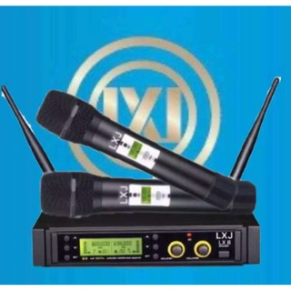 LXJ ไมค์ลอยคู่ /ไมโครโฟนไร้สาย UHF WIRELESS รุ่น LX8 พร้อมกระเป๋าพกพา