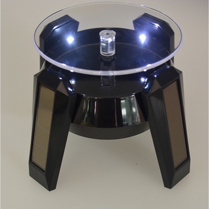 แท่นหมุนโชว์สินค้า แบบใส่แบต ถ่าน และ พลังงานแสงอาทิตย์ Solar cell 360 องศา ถาดหมุน แท่นโชว์สินค้า ราคา ถูกที่สุด ดีลบีเคเค แกลเลอรีภาพที่ 4