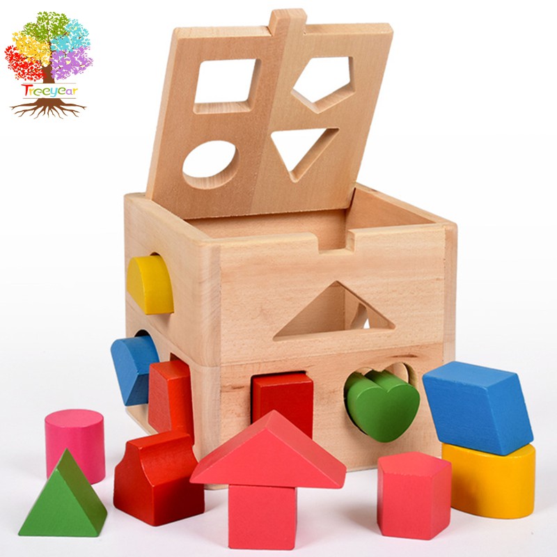 Treeyear Montessori บล็อกไม้ของเล่นเพื่อการศึกษาสําหรับเด็ก