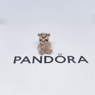 [พร้อมส่ง]  New Pandora Dora Bear Rose Charm แท้ 💯%