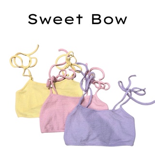 sweet Bow 🎀❤️ผ้าบับเบิ้ลสายเดี่ยวผูกโบว์น่ารักมากๆ