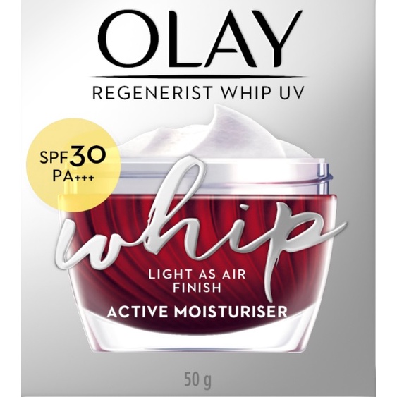 Olay Regenerist Whip 50g โอเลย์ รีเจนเนอรีส วิป ผลิตภัณฑ์บำรุงผิวหน้า ผสมกันแดดSPF30 PA+++ 50 กรัม กระปุกใหญ่ EXP01/2028