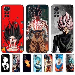 เคสโทรศัพท์มือถือ ซิลิโคนนิ่ม Tpu ลายดราก้อนบอล Z Son Goku Super สีดํา สําหรับ Xiaomi Redmi Note 11 Pro 5G 4G 11S POCO M4 X4 Pro 4G 5G