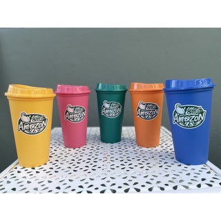 แก้ว Amazon Colorful Reusable Cup