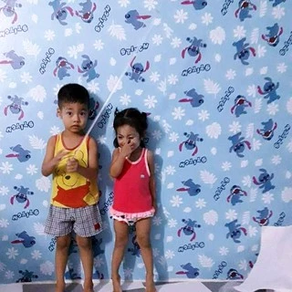 (ส่งด่วนฟรี 24 ชม) Wall Kip วอลเปเปอร์ สติช ติดผนัง สติ๊กเกอร์ มีกาวในตัว ติดเองได้