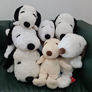 ตุ๊กตา สนูปปี้ (Snoopy) ท่านอน ท่านั่ง งานลิขสิทธิ์ญี่ปุ่น ป้ายห้อยทุกตัว จากเรื่อง peanut ขนาด 17-27 นิ้ว