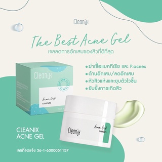 Cleanix Acne Gel (เจลลดสิว สูตรแพทย์ผิวหนัง) 10g (ใช้ได้ 1-2 เดือน)   สิวยุบภายใน 1 คืน