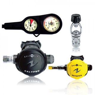 AQUALUNG (Regulators Set) : Calypso Regulator + Calypso Octopus + Depth + Pressure Gauge Slimeline (อุปกรณ์หายใจใต้น้ำ)