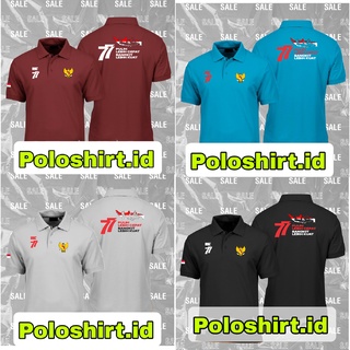 เสื้อยืดโปโล แขนสั้น พิมพ์ลายครบรอบ 77 ปี 17 สิงหาคม V1