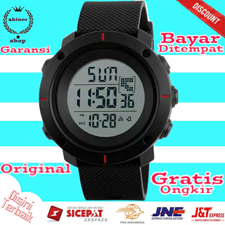 Skmei Ori Original นาฬิกาข้อมือดิจิตอลสําหรับผู้ชายผู้หญิงมีไฟ Led Ja 31
