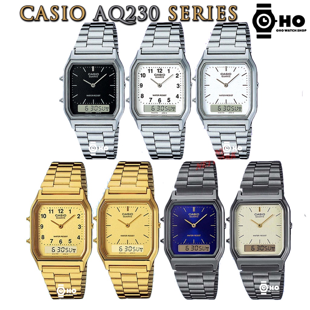 CASIO รุ่น AQ-230  AQ-230A-1D AQ-230A-7 AQ-230GA-9B AQ-230GA-9D AQ-230GG-2A AQ-230GG-9A ของแท้ประกัน