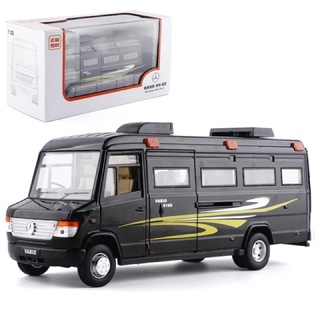 โมเดลรถเหล็ก 1:32 Mercedes-benz Vario 816D รถตู้ รถเหล็กมีไฟ มีเสียง [Hommat]