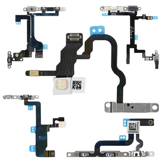 สายแพรปุ่มกดเปิด ปิด ด้านข้าง พร้อมโลหะ สําหรับโทรศัพท์มือถือ 6 6S 7 8 Plus X XR XS Max