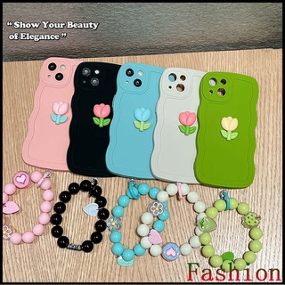 เคสซิลิโคนiPhone Tulip and Pearl Bracelet silicone case ใช้สำหรับ Apple13 เคส for iPhone11 caseiPhone12promax i13 8plus 7+ 6s เคสไอโฟนse2020 เคสไอโฟน8 เคสไอโฟน7พลัส soft case for iPhone13 เคสไอโฟน11 เคสไอโฟน13 เคสiPhone12