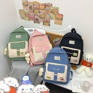 ❀Backpack กระเป๋าเป้สะพายหลังกระเป๋าเป้สะพายหลัง, กระเป๋าเป้สะพายหลังคู่, กระเป๋านักเรียน, กระเป๋าเป้สะพายหลัง, ความจุขนาดใหญ่, แฟชั่นเกาหลี, โรงเรียน