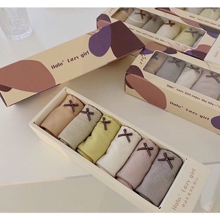 🧚（พร้องส่ง)กางเกงในผู้หญิง lazy girlระบายอากาศดีใส่สบายน่ารัก oversize สวยงาม