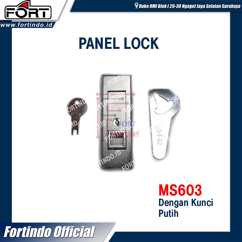 ล็อคแผงกดขนาดเล็กพร้อมปุ่ม Pus MS603-3 FORT BRAND