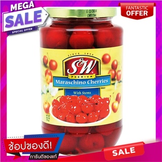 เอส&amp;ดับบลิวเชอร์รี่แดงมีก้าน 751กรัม S&amp;W Red Cherry with Stem 751g.