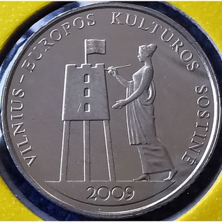 เหรียญ​ต่างประเทศ​ ลิทัวเนีย​ Lithuania, 1​Litas, (วาระปีแห่ง Capitol of Culture), #0836, ไม่​ผ่าน​ใช้​ UNC