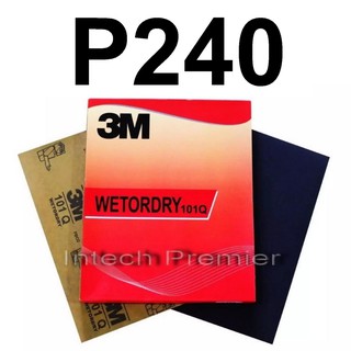 กระดาษทรายน้ำ 9"x11" (100 แผ่น) 3M 101Q 3M Wetordry Sandpaper เบอร์ 240