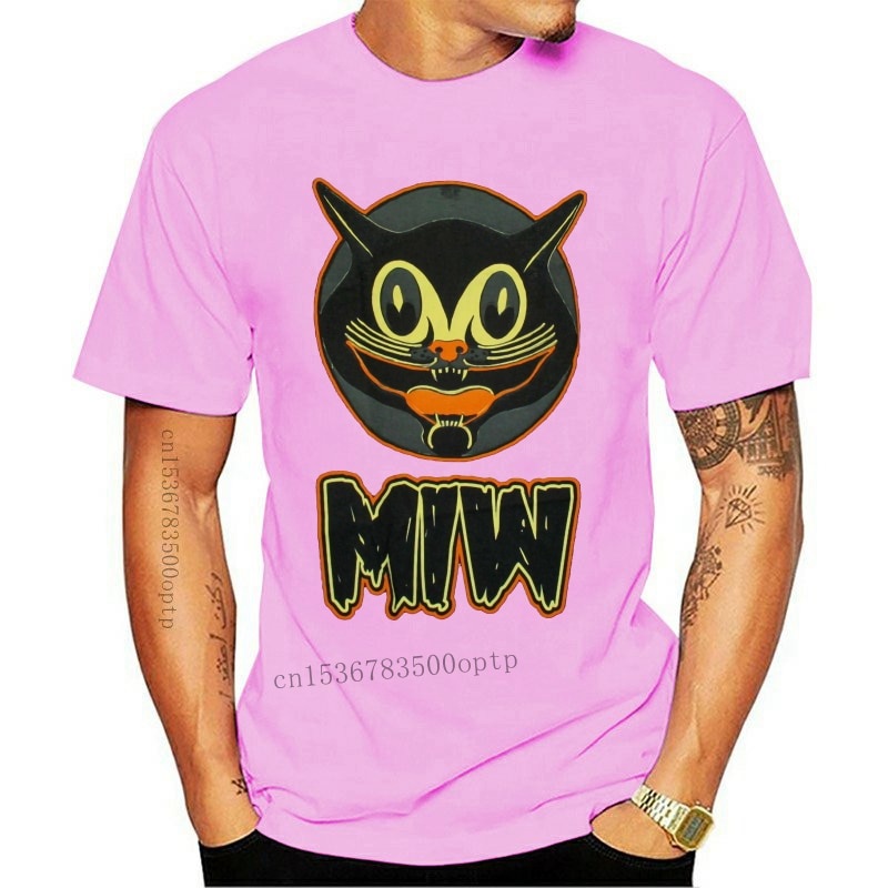 คอลูกเรือเสื้อยืดคอกลมกระหน่ํา เสื้อยืดลําลอง แขนสั้น คอกลม พิมพ์ลายแมว สีขาว ดํา สไตล์คลาสิก สําหรั