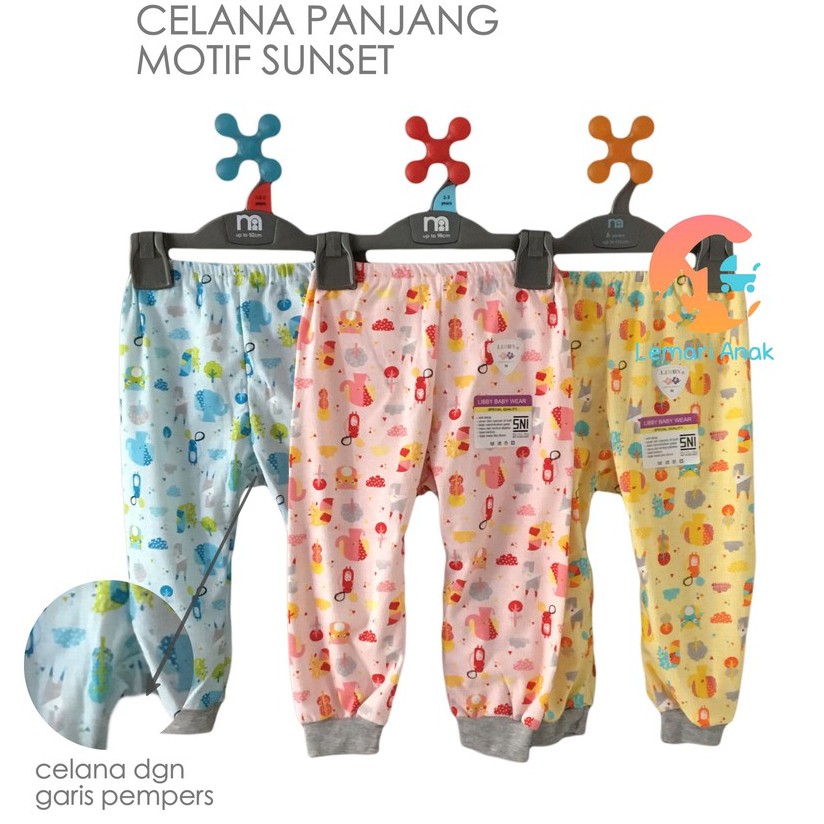 Libby NEWBORN PAMPERS/POPOK TROUSERS (0-3M) (3-6M) - LIBBY BABY - NEW LAHIR BABY TROUSERS