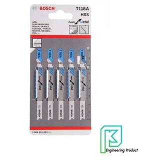 แพค5ใบ ใบจิ๊กซอว์ตัดเหล็ก Bosch T118EOF